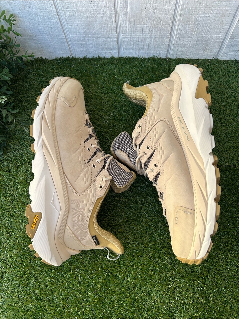 Hoka Beige and Gold Trekking Sneaker - Picture 6 of 16